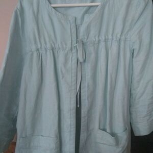 J Jill small blue linen Jacket